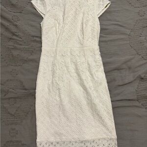 Baltic Born White Lace Mini Dress